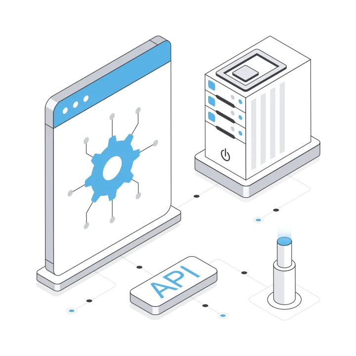 3D-Datenbank-Modell als Symbol für skalierbare Cloud Lösungen und Cloudspeicher für Unternehmen