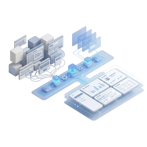 Visualisierung der Modernisierung eines Legacy-Frontends in ein modernes React-Setup