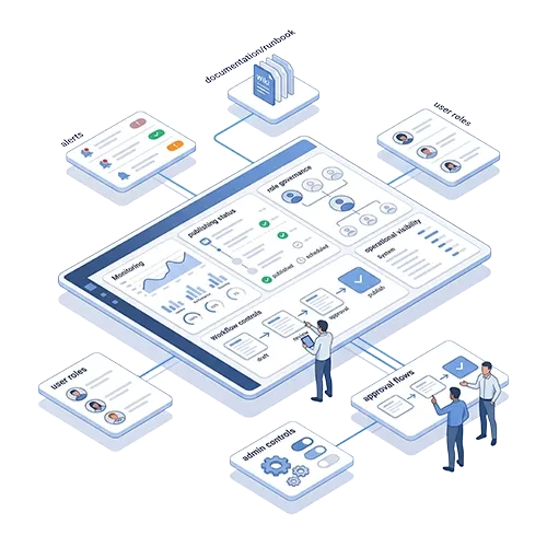 Team arbeitet mit stabiler Strapi-Plattform, Governance und klaren Betriebsprozessen